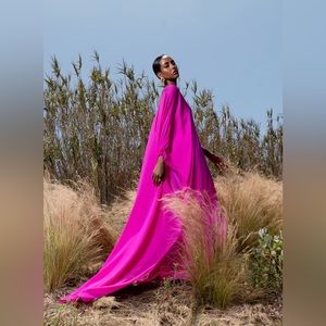 CALYPSO ST. BARTH Lekha Caftan in Shocking Pink